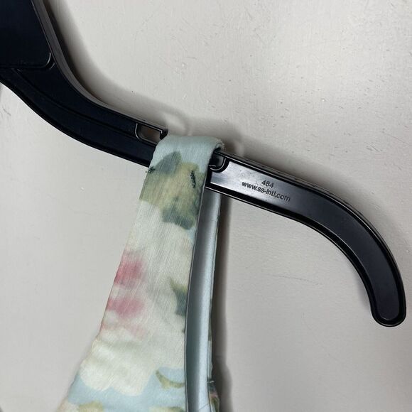 MAC DUGGAL Dress Womens 2 Floral Ruffle Hem Chiffon Ruched Sleeveless Sheath - Picture 12 of 15